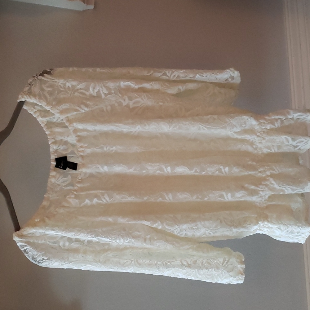 Lavanya cream colored lace large blouse